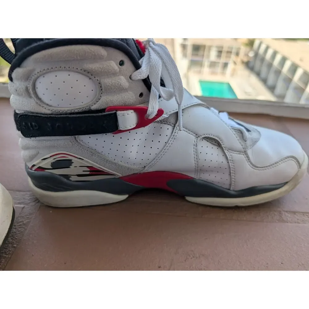 RARE🔥 Nike Air Jordan 8 Retro Bugs Bunny White Black Red Sz 9.5 2013 305381-103